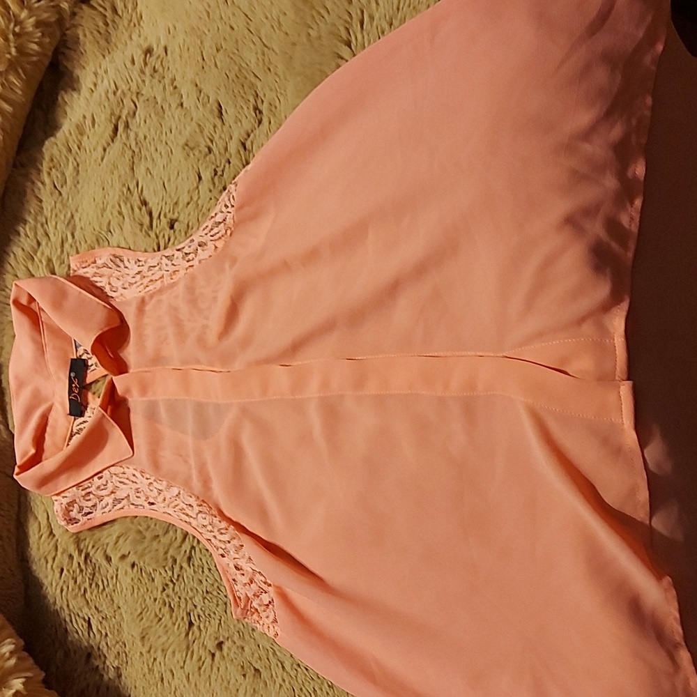 Dex sleevless shear blouse